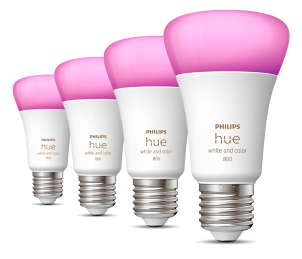 Philips Hue White and color ambiance Żarówka 4xE27 800lm 8719514328402 - 701404 - zdjęcie 2